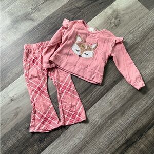 Girls fox matching set
